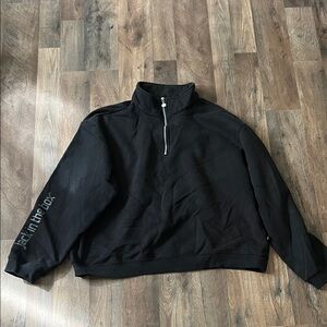 Black Half-Zip Pullover